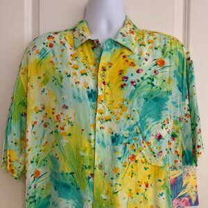 JAMS WORLD Hawaiian Aloha Short Sleeve Shirt Ambrosia Large NWT